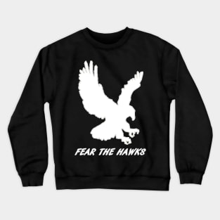 Gila Ridge Fear the Hawks White Crewneck Sweatshirt